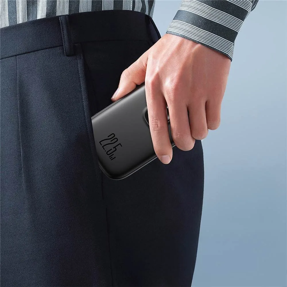 Batterie Externe Power Bank Charge Rapide JOYROOM 10000mAh 22.5W (avec Câble USB-C Rétractable) Noir — vue 3