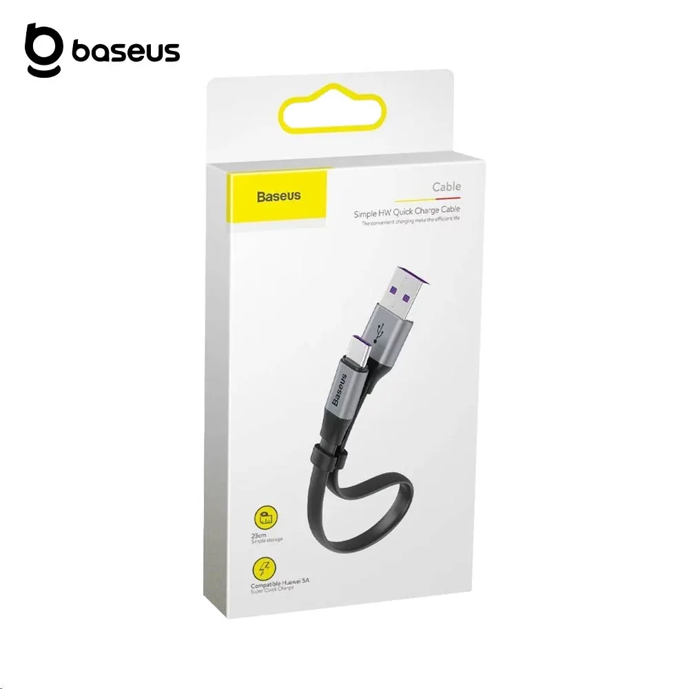Câble Data USB vers USB-C Baseus 40W (0.23m) Noir — vue 3