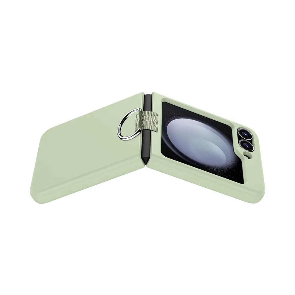 Coque de Protection avec Anneau Z-FL2 Samsung Galaxy Z Flip 6 5G F741 Vert Clair — vue 2
