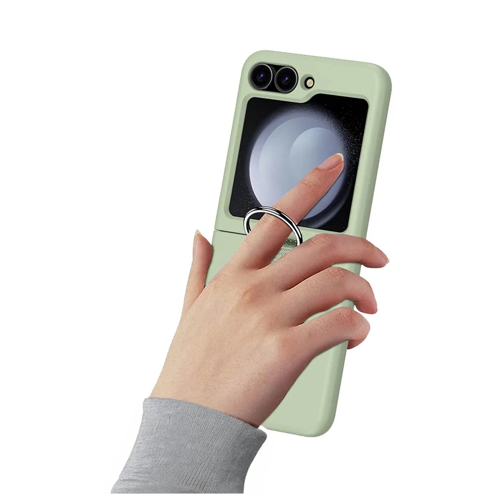 Coque de Protection avec Anneau Z-FL2 Samsung Galaxy Z Flip 6 5G F741 Vert Clair — vue 3