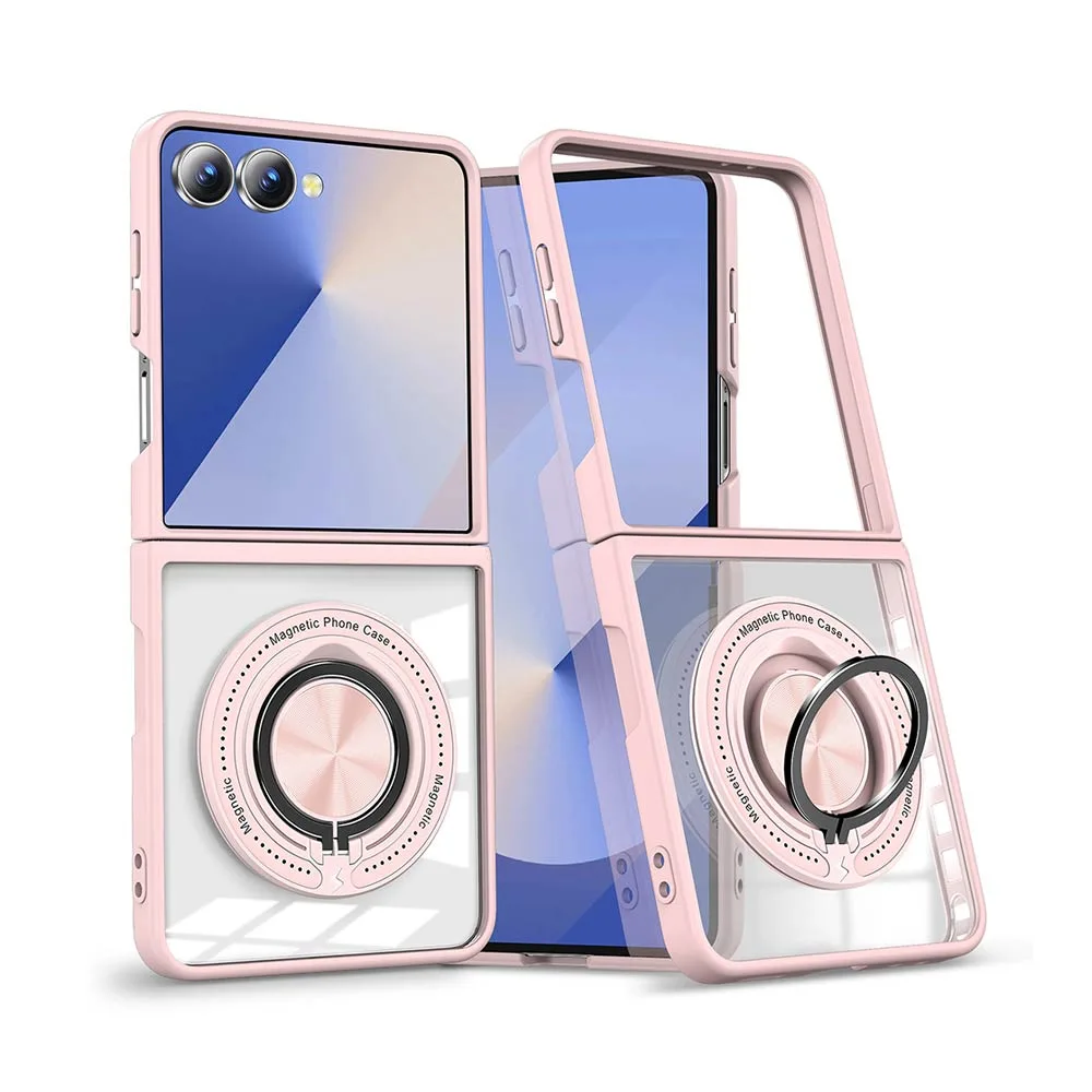 Coque de Protection Magnétique avec Bague 360° Z-FL3 Samsung Galaxy Z Flip 7 5G F766 Rose