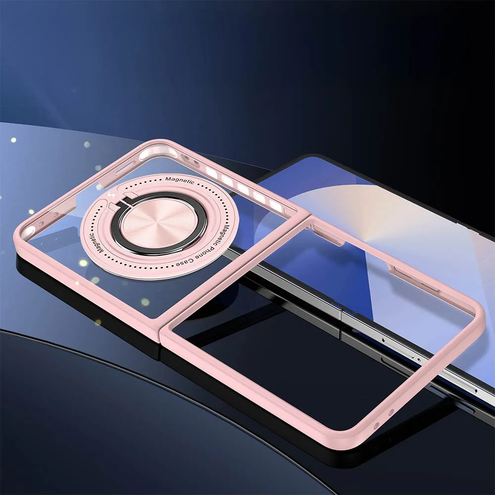 Coque de Protection Magnétique avec Bague 360° Z-FL3 Samsung Galaxy Z Flip 7 5G F766 Rose — vue 2