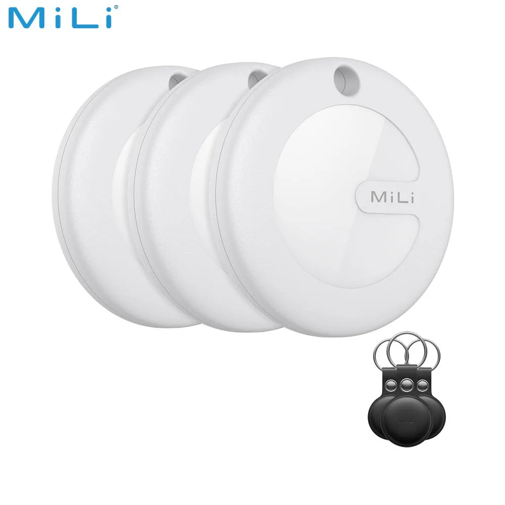 Traceur GPS MILI MiTag iOS Blanc (avec Étui Noir x3)