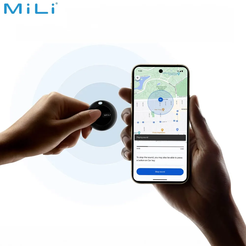Traceur GPS MILI MiTag Android Noir — vue 3