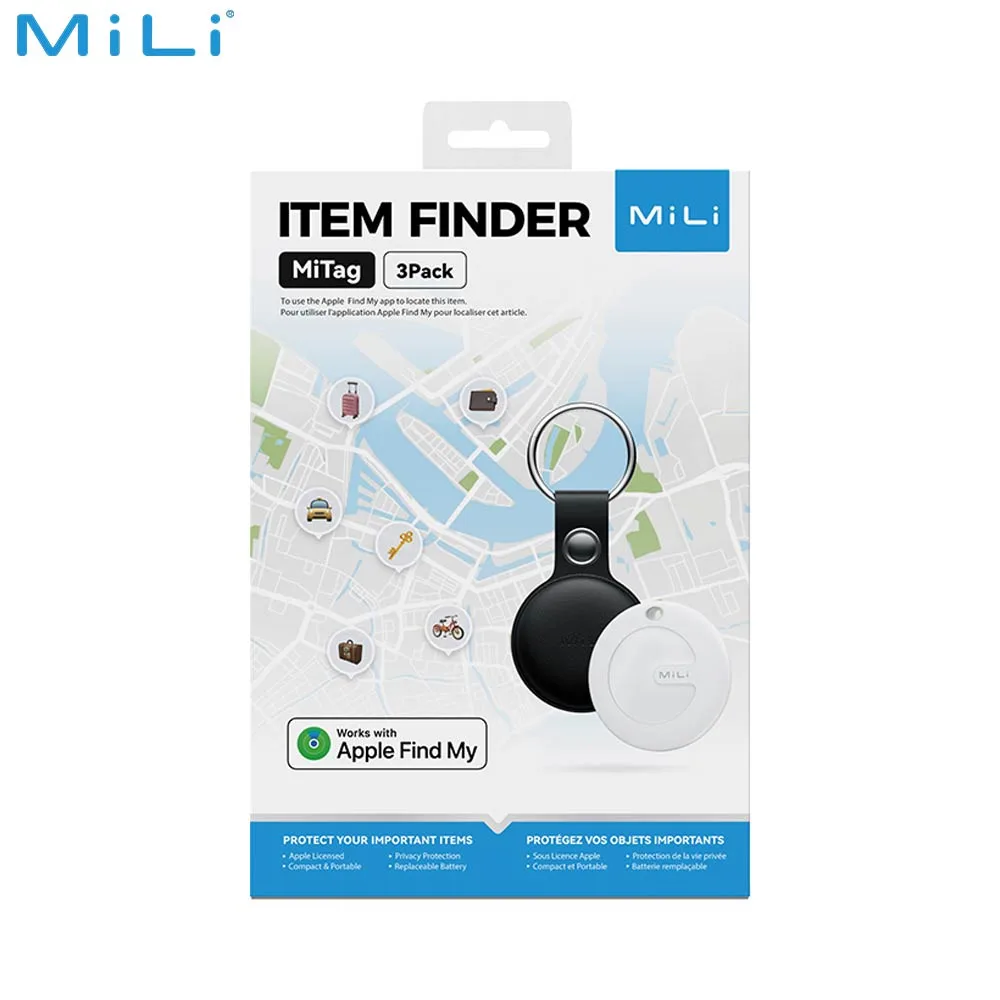Traceur GPS MILI MiTag iOS Blanc (avec Étui Noir x3) — vue 4