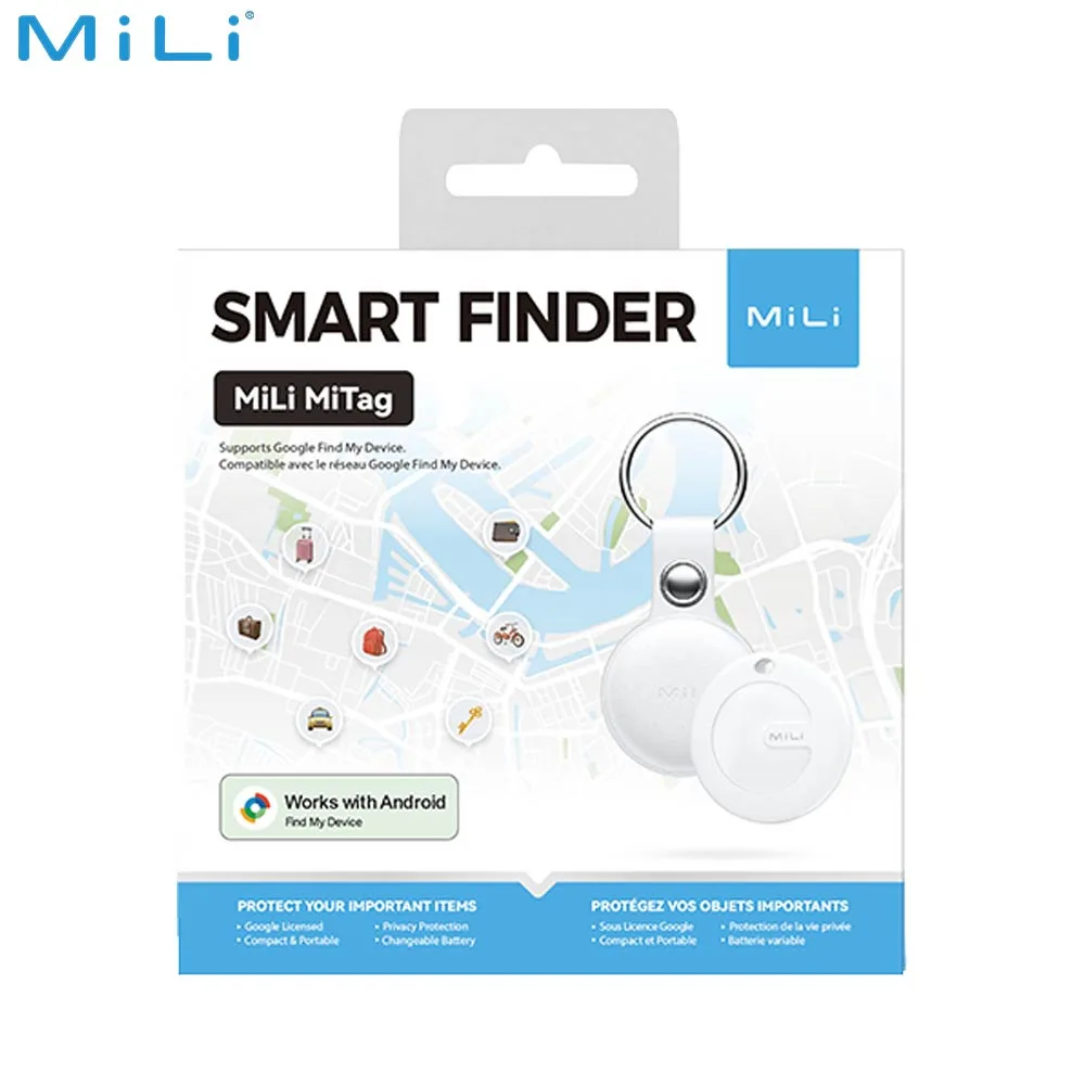 Traceur GPS MILI MiTag Android avec Étui Blanc — vue 2