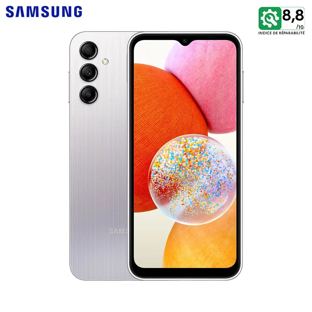 Smartphone Samsung Galaxy A14 5G A146 64GB Reconditionné (Boîte & Câble) Blanc