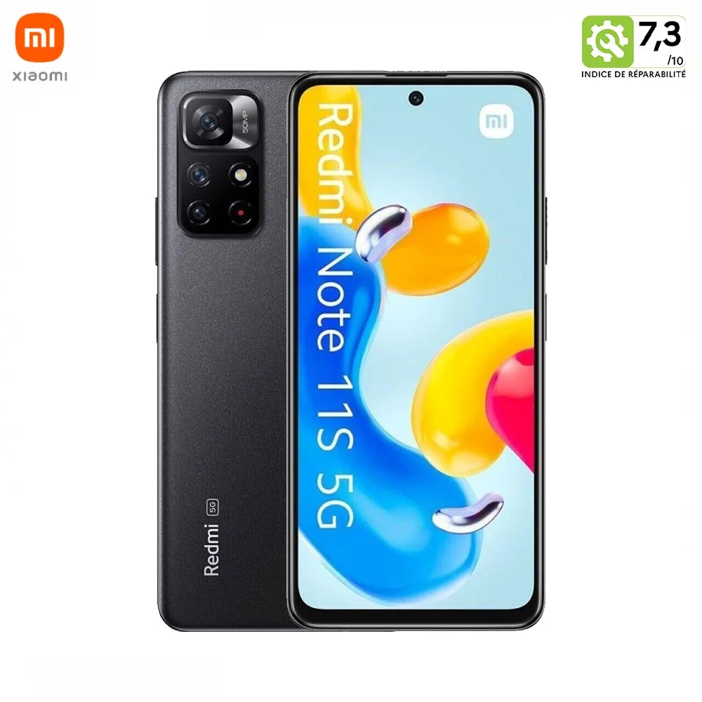Smartphone Xiaomi Redmi Note 11S 5G 4/128GB Reconditionné Noir Minuit