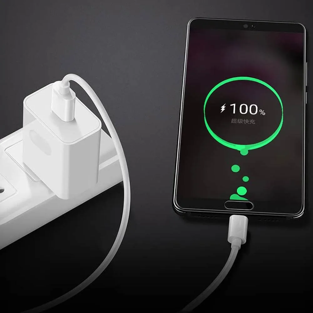 Chargeur Secteur USB Huawei avec Câble USB-C 40W Bulk Blanc — vue 2