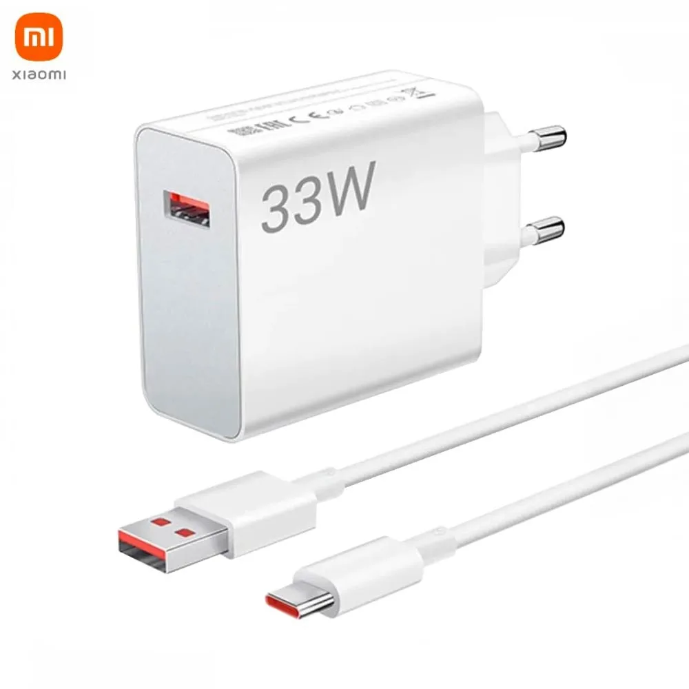 Chargeur Secteur USB Xiaomi BHR9956EU avec Câble USB-C 33W Blanc — vue 2